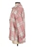 Two to Five Designs Plaid Pink 3/4 Sleeve Button-Down Shirt Size M - photo 5