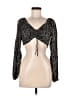 Final Touch 100% Rayon Black Long Sleeve Top Size S - photo 1