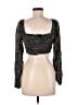 Final Touch 100% Rayon Black Long Sleeve Top Size S - photo 2