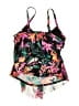 Assorted Brands Floral Black Pink Swimsuit Top Size 8 - photo 2