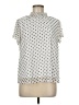 Beacon Polka Dots Ivory Short Sleeve Blouse Size M - photo 1