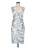 London Times Graphic Silver Cocktail Dress Size 6 - photo 1