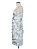 London Times Graphic Silver Cocktail Dress Size 6 - photo 5