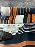 Como 100% Polyester Stripes Orange 3/4 Sleeve Blouse Size S - photo 7