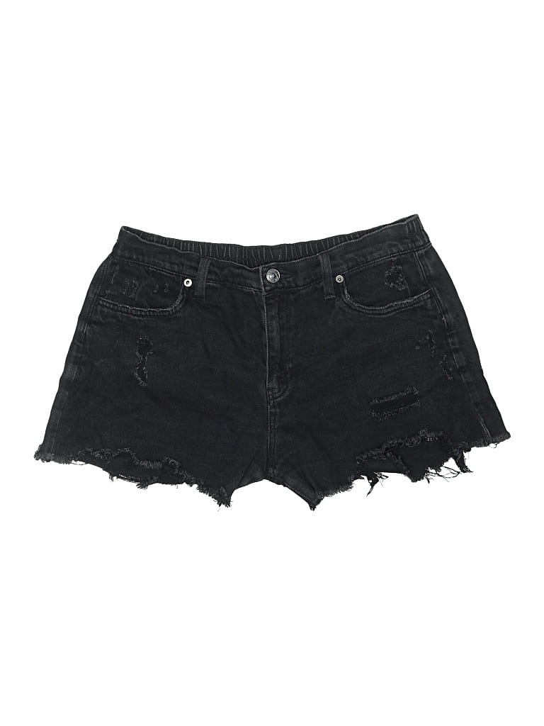 Pre-owned Aerie Denim Shorts In Black