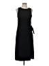 Express 100% Polyester Solid Black Casual Dress Size L - photo 1