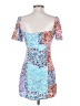 Primark 100% Viscose Print Blue Cocktail Dress Size 2 - photo 2