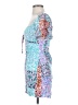 Primark 100% Viscose Print Blue Cocktail Dress Size 2 - photo 5