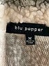 Blu Pepper 100% Polyester Plaid Ivory Faux Fur Jacket Size M - photo 6