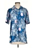 Assorted Brands Tropical Blue Short Sleeve Button-Down Shirt Size S - photo 1