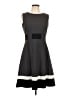 Calvin Klein Color Block Gray Casual Dress Size 10 - photo 1