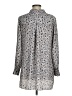 Elaine Turner 100% Polyester Animal Print Silver Long Sleeve Blouse Size M - photo 2