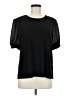 CeCe Black Short Sleeve Top Size M - photo 1