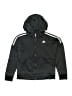 Adidas 100% Polyester Black Zip Up Hoodie Size 16 - photo 1