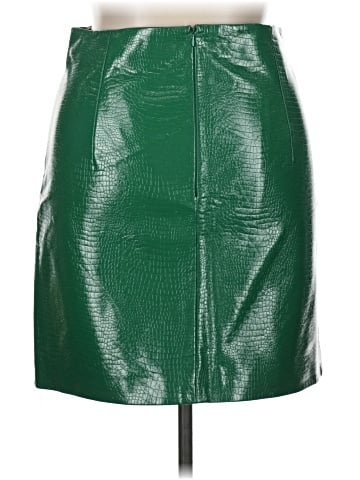 Porridge Faux Leather Skirt (view 2)
