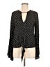Reset by Jane 100% Rayon Polka Dots Black Long Sleeve Blouse Size M - photo 1
