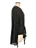 Reset by Jane 100% Rayon Polka Dots Black Long Sleeve Blouse Size M - photo 4