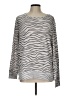 Kaileigh Animal Print Silver Pullover Sweater Size L - photo 1