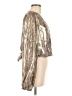 Ramy Brook Metallic Silver Long Sleeve Silk Top Size M - photo 4