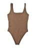 OQQ Solid Brown One Piece Swimsuit Size S - photo 1