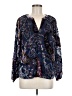 Talbots Paisley Blue Long Sleeve Blouse Size M - photo 1