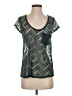 Kimchi Blue Silver Short Sleeve Top Size S - photo 1