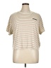 Torrid Stripes Tan Short Sleeve T-Shirt Size 1X Plus (1) - photo 1