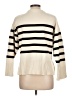 Unbranded 100% Polyester Stripes Ivory Turtleneck Sweater Size L - photo 2