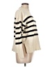 Unbranded 100% Polyester Stripes Ivory Turtleneck Sweater Size L - photo 4