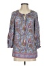 Talbots 100% Rayon Blue 3/4 Sleeve Blouse Size S - photo 1
