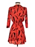 River Island 100% Polyester Print Red Casual Dress Size 4 (petite) - photo 2