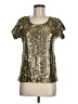 Assorted Brands 100% Cotton Metallic Gold Short Sleeve Top Size M (estimated) - photo 1