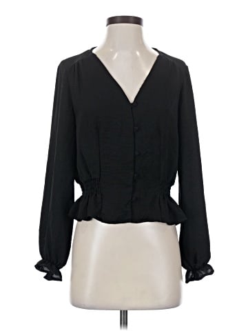 Topshop Long Sleeve Blouse (view 1)