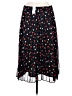 Ann Taylor 100% Polyester Polka Dots Black Casual Skirt Size M - photo 2