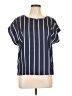 Unbranded Stripes Blue Short Sleeve Blouse Size L - photo 1