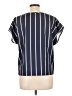 Unbranded Stripes Blue Short Sleeve Blouse Size L - photo 2