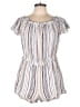 LOFT Beach Stripes White Romper Size L - photo 1
