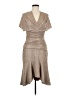 Talbot Runhof Metallic Tan Cocktail Dress Size EU 38 / US 8 - photo 1