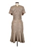 Talbot Runhof Metallic Tan Cocktail Dress Size EU 38 / US 8 - photo 2
