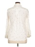 BeachLunchLounge Hearts Ivory Long Sleeve Blouse Size L - photo 2