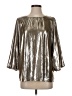 Ann Taylor 100% Polyester Metallic Silver 3/4 Sleeve Blouse Size S - photo 1