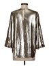 Ann Taylor 100% Polyester Metallic Silver 3/4 Sleeve Blouse Size S - photo 2