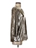 Ann Taylor 100% Polyester Metallic Silver 3/4 Sleeve Blouse Size S - photo 4