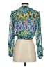 Zara 100% Polyester Teal 3/4 Sleeve Blouse Size S - photo 2
