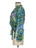 Zara 100% Polyester Teal 3/4 Sleeve Blouse Size S - photo 5