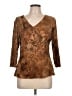 Elementz Brown 3/4 Sleeve Top Size L - photo 1