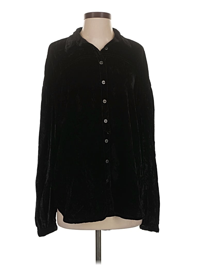 Pre-owned We The Free Long Sleeve Blouse In Black