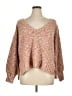 Pilcro Tweed Marled Pink Pullover Sweater Size XL - photo 1