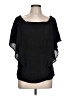 Halston Heritage 100% Rayon Black Short Sleeve Blouse Size L - photo 1