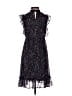 Koko + Mason 100% Polyester Stars Black Cocktail Dress Size M - photo 2